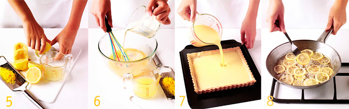 Приготовление крема и оформление тарта - Лимонный тарт