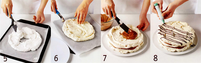 Выпекание и сборка торта - Торт-безе с кремом