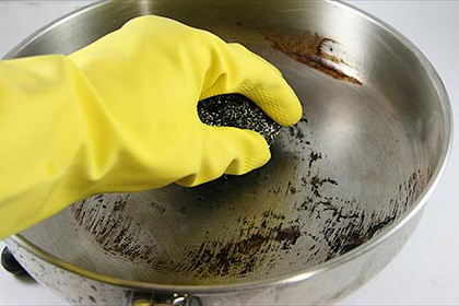 Как очистить пригоревшую кастрюлю?