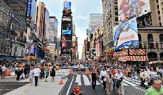 Таймс сквер центральная часть Манхэттена в Нью Йорке